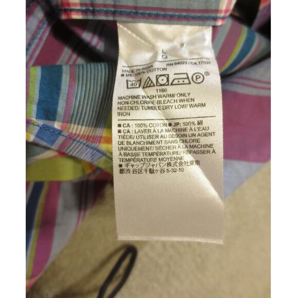 Banana Republic Mens Shirt Large Untucked Fit Plaid Long Sleeve Button Down - Picture 4 of 8